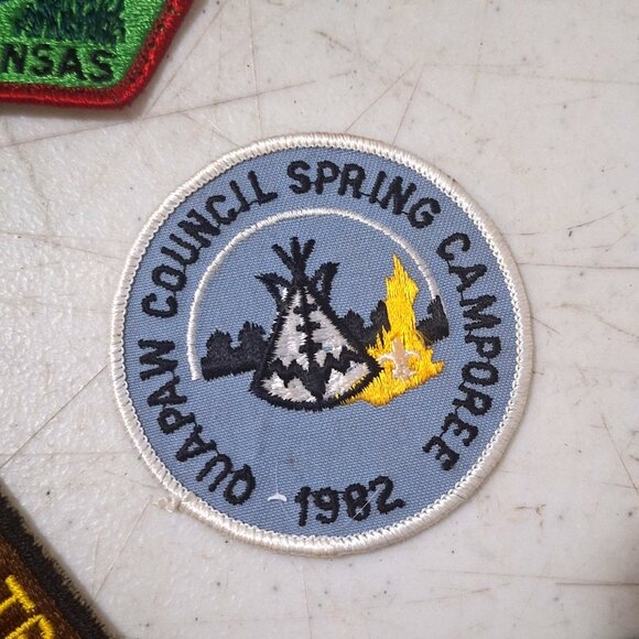 Vintage 80s Boy Scout Quapaw Area Council Arkansas 9 Patches Collectible Emblems - Picture 4 of 10